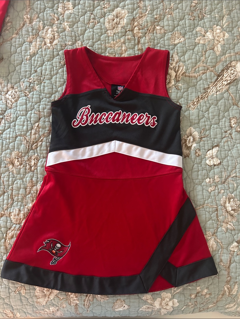 Buccaneers Girls' Red and Black Cheer Dress